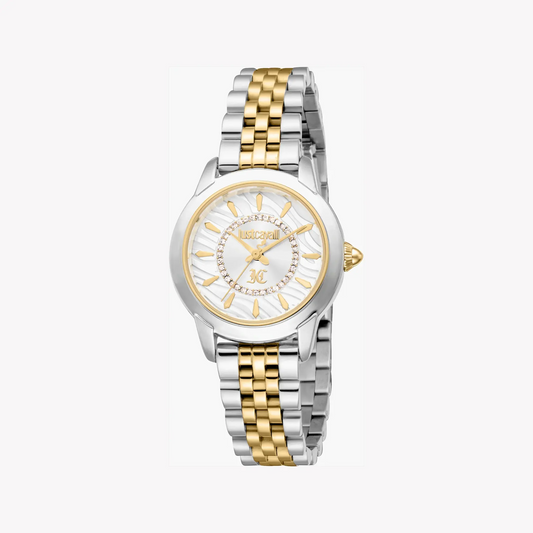 Just Cavalli Women's Two Tone Watch, Silver Dial | Jc1l333m0055 by JUST CAVALLI