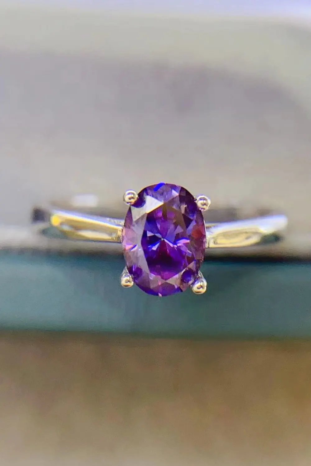 1 Carat Moissanite 4-Prong Solitaire Ring by Partner Label