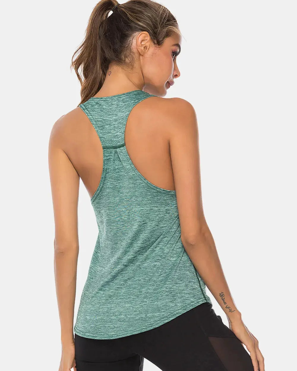 Full Size Scoop Neck Wide Strap Active Tank by Partner Label