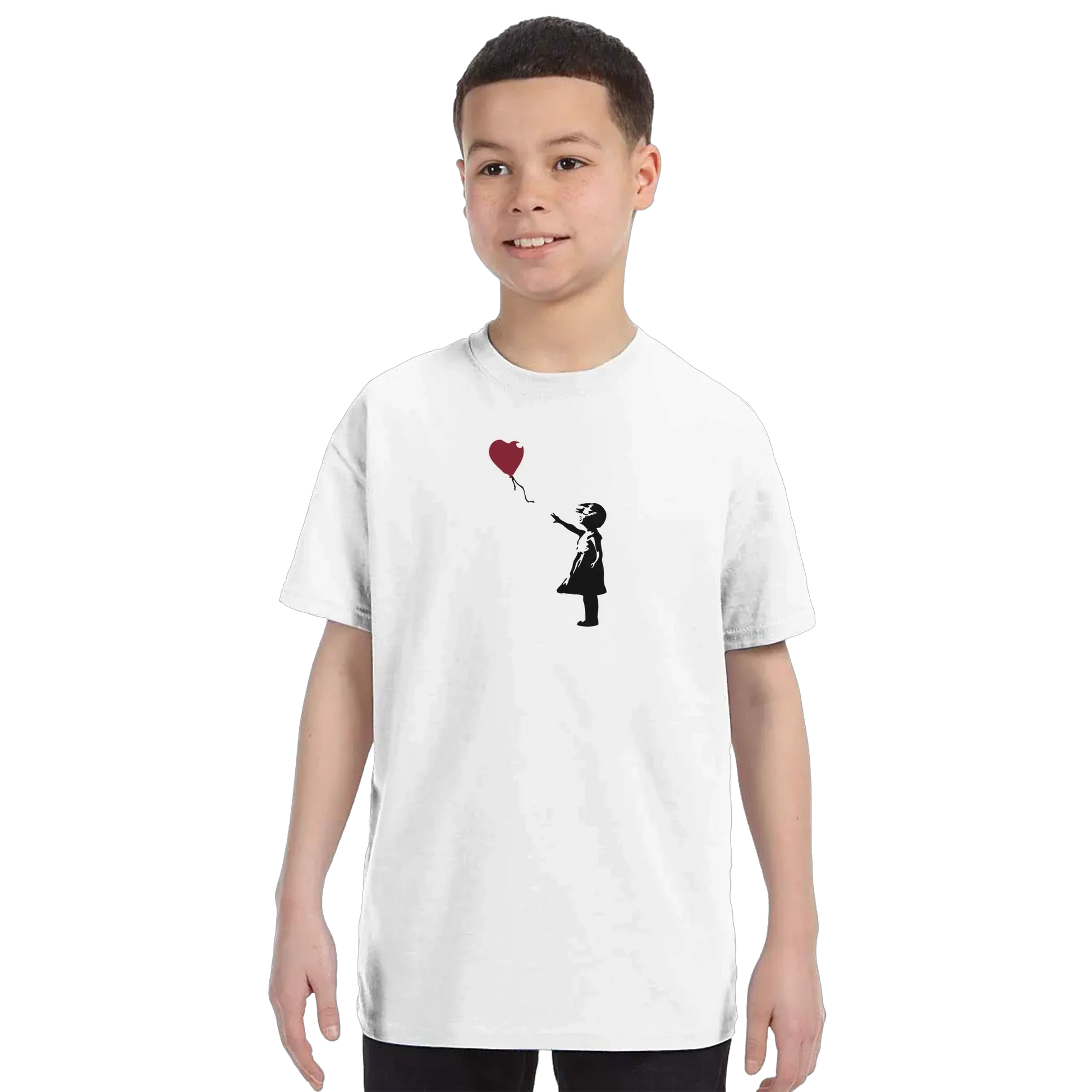 Banksy the Girl with a Red Balloon artwork t-shirt by Art-O-Rama Shop