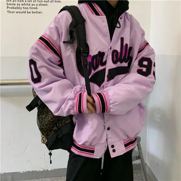 Vintage Harajuku Jacket Hip Hop Loose Jacket Women by Maiden-Art