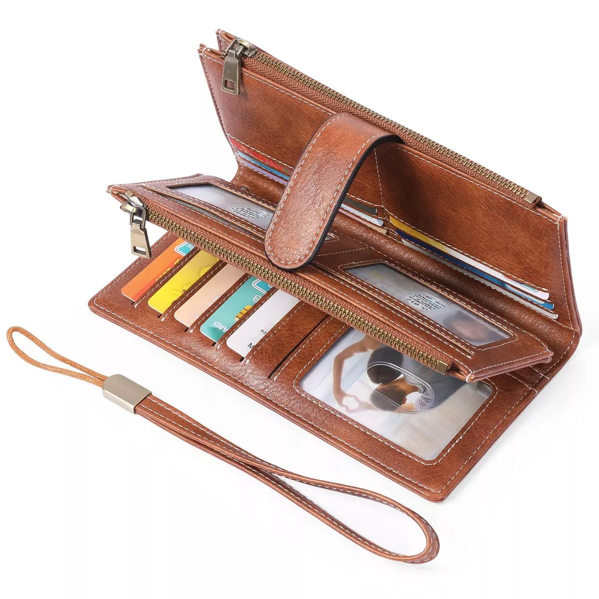 Vintage Style Leather Wallet by Partner Label