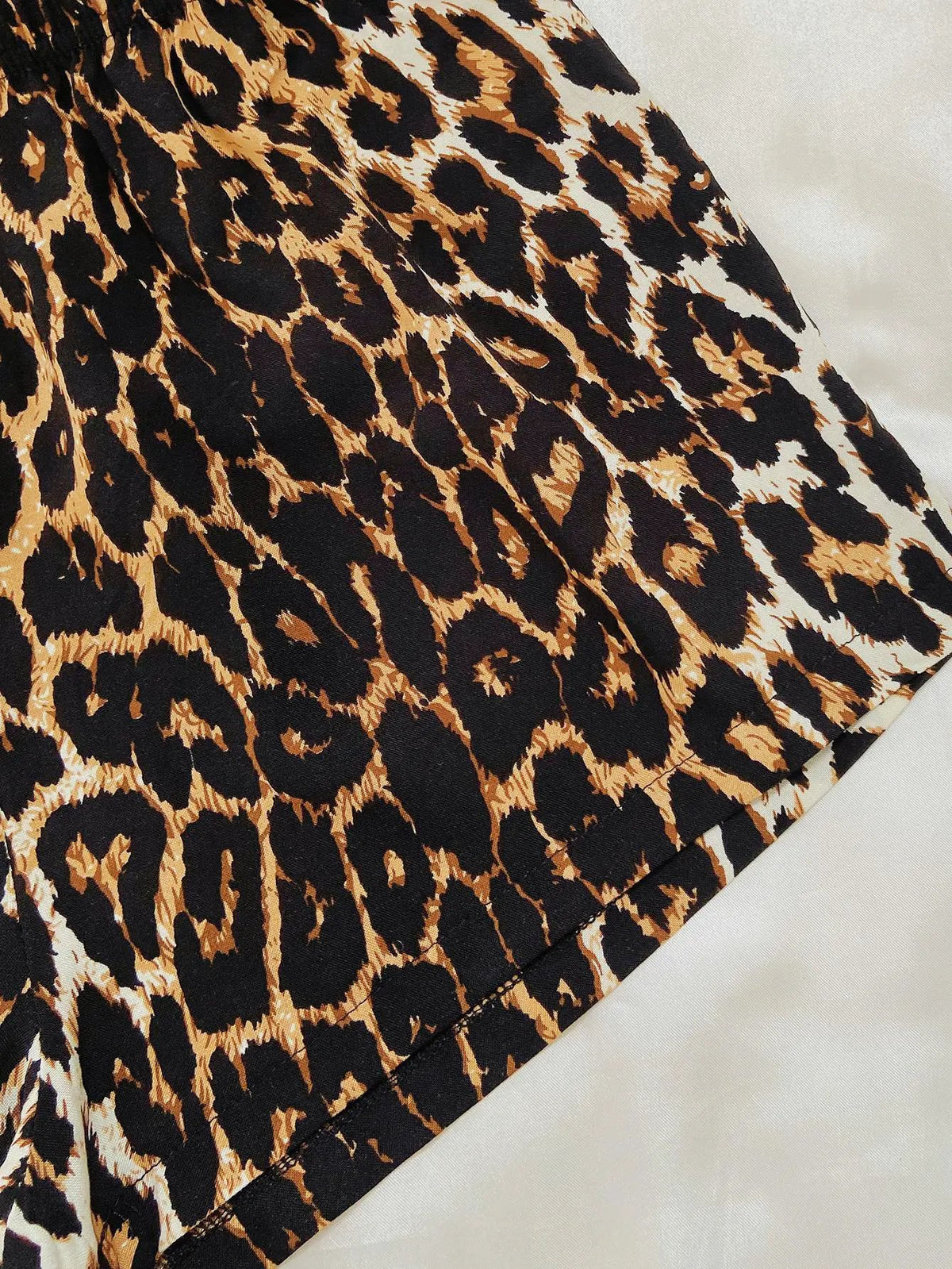 Leopard Lip Graphic Top and Shorts Lounge Set by Partner Label