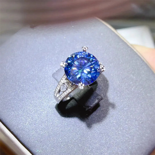 5 Carat Moissanite 925 Sterling Silver Ring by Partner Label