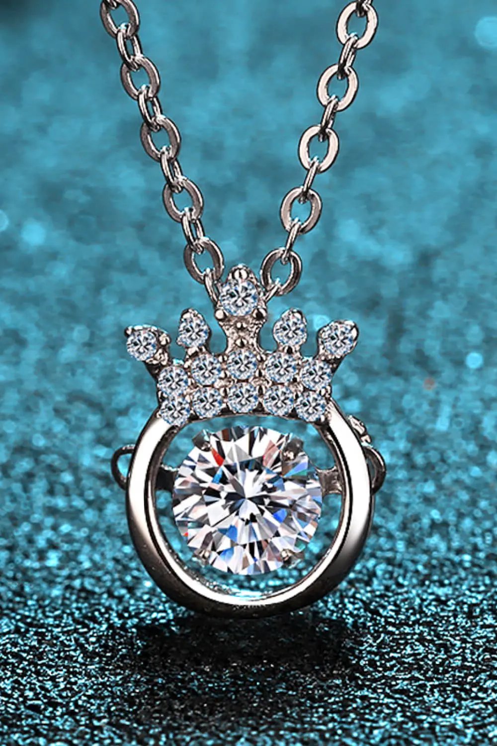 Moissanite 925 Sterling Silver Necklace by Partner Label