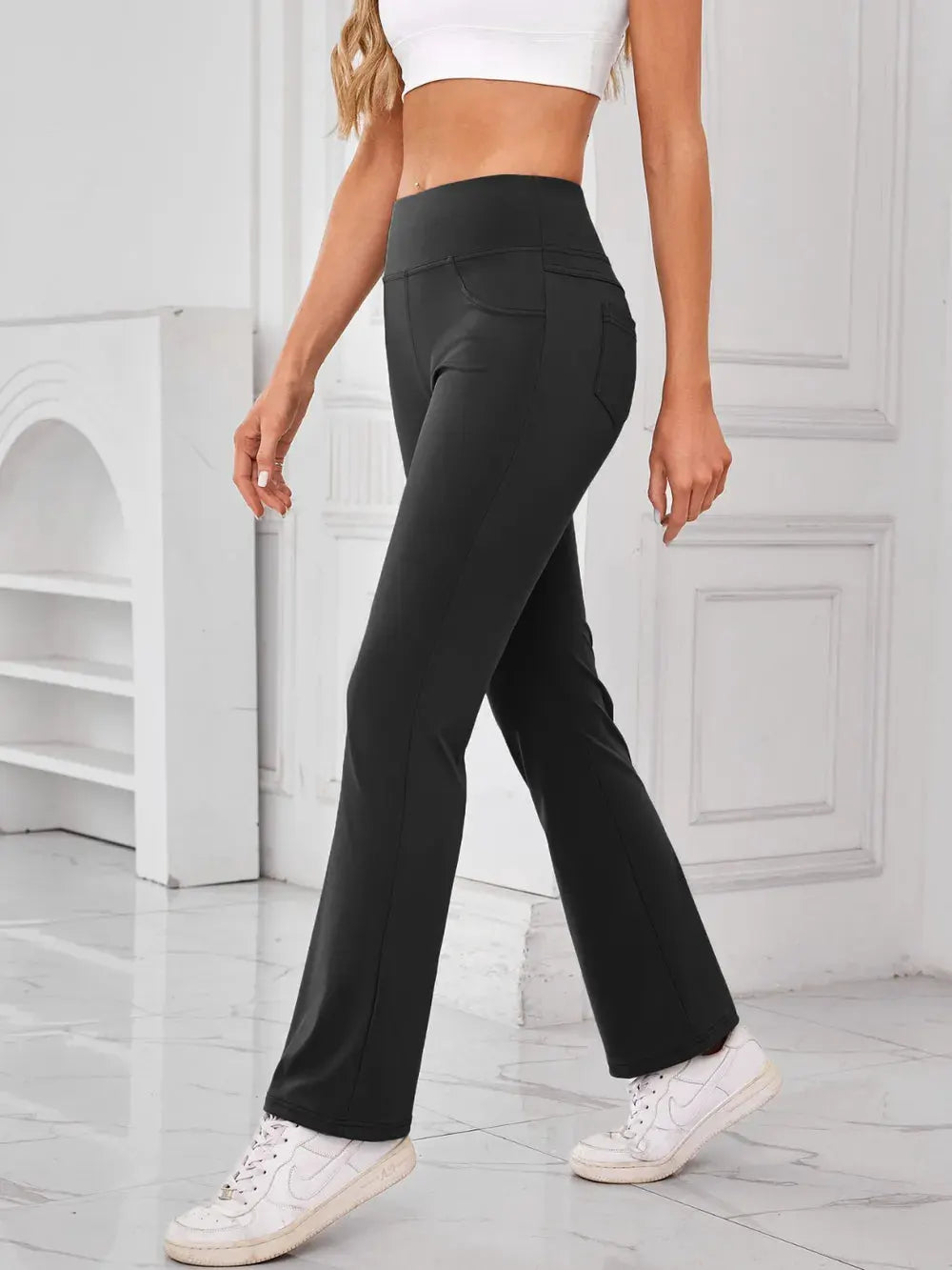 Lovelet High Waist Active Pants with Pockets by Lovelet