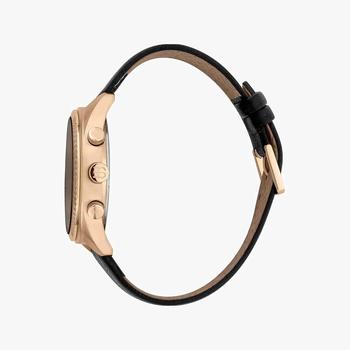 Esprit Men's Black Leather Watch, Black Dial | Es1g018m0065 by ESPRIT