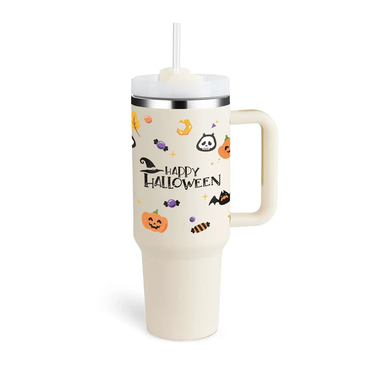 40 Oz Tumbler With Handle Straw Insulated, Stainless Steel Spill Proof Vacuum Coffee Cup Tumbler With Lid Tapered Mug Gifts For Valentine Lover Suitable For Car Gym Office Travel by Maiden-Art