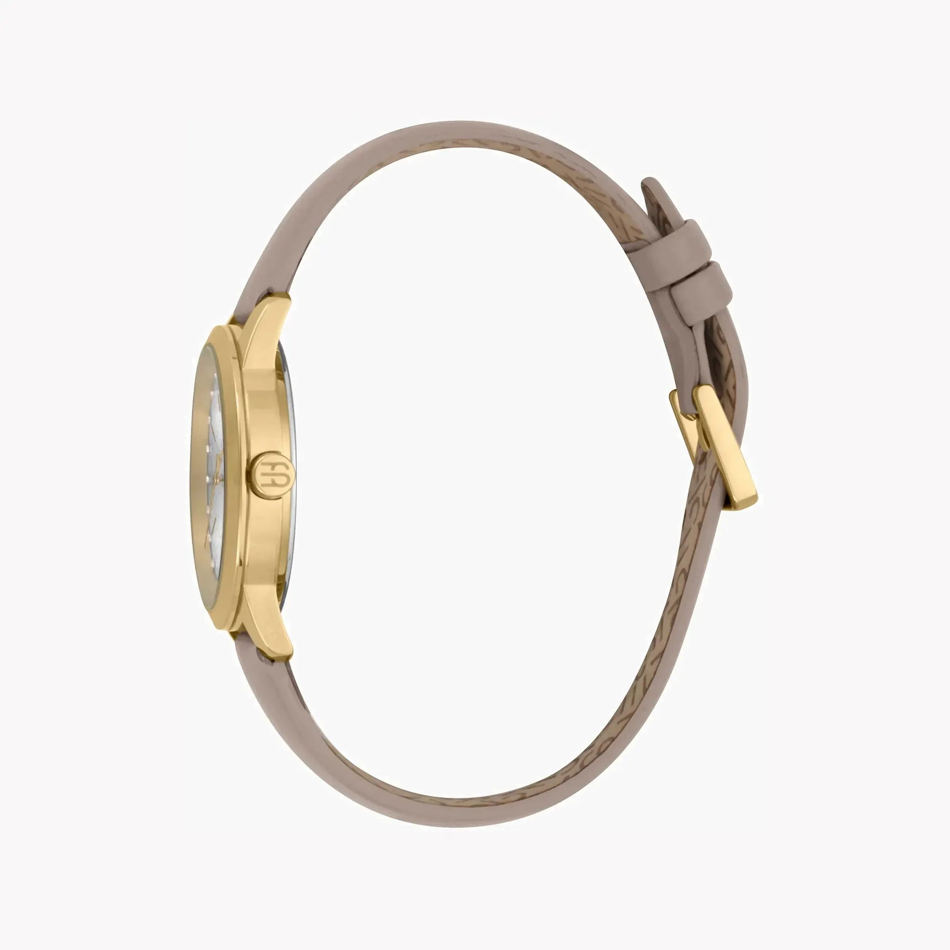 Esprit Women's Beige Leather Watch, Silver Dial | Es1l063m0015 by ESPRIT