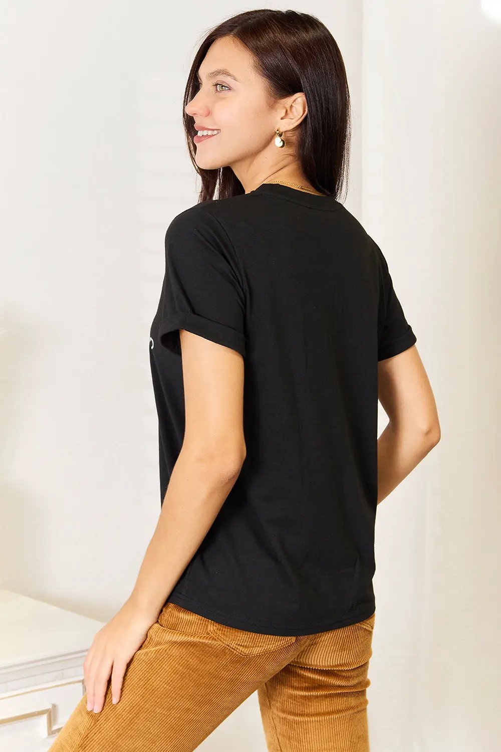Simply Love Letter Graphic Round Neck T-Shirt by Partner Label