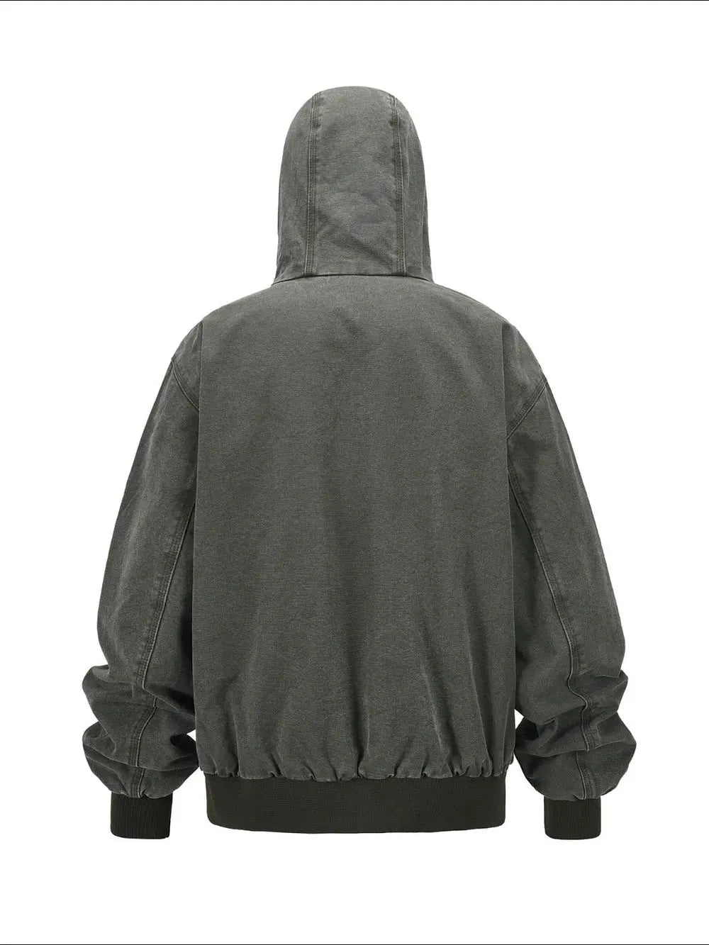 Men's Zip Up Washed Hooded Jacket by Partner Label