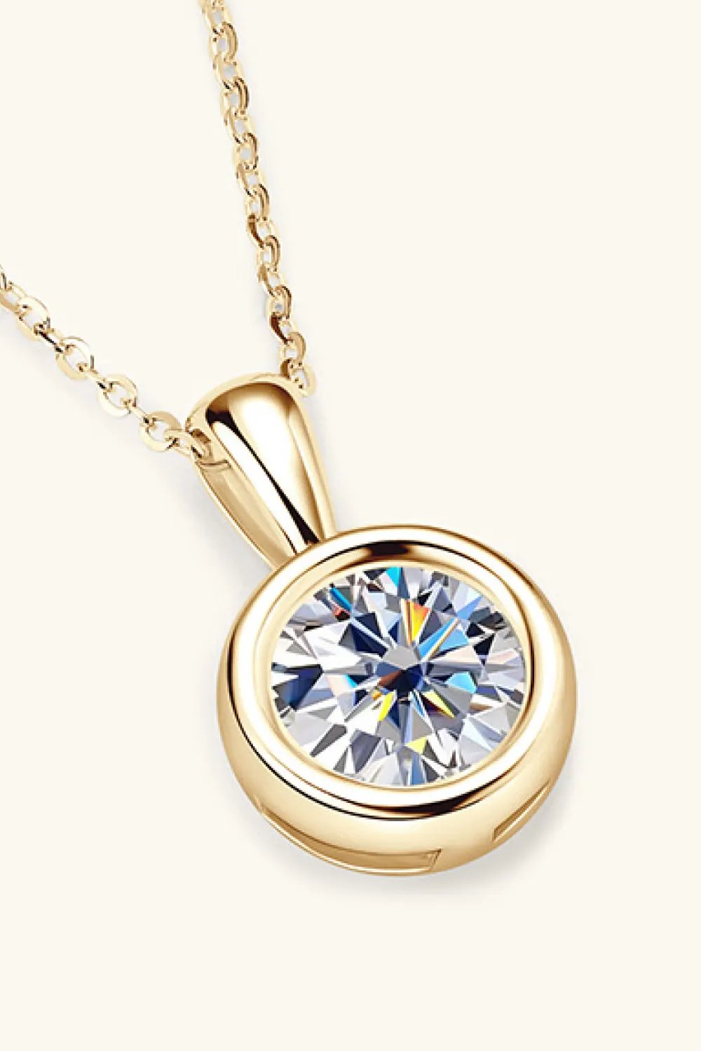 2 Carat Moissanite 925 Sterling Silver Necklace by Partner Labels