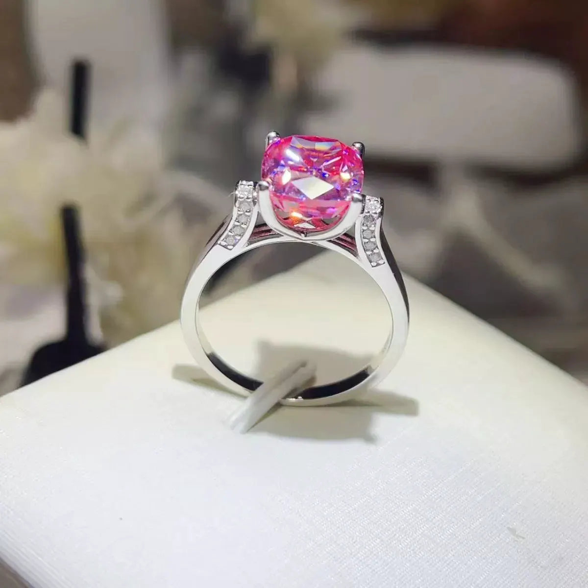 5 Carat Moissanite 925 Sterling Silver Ring by Partner Label