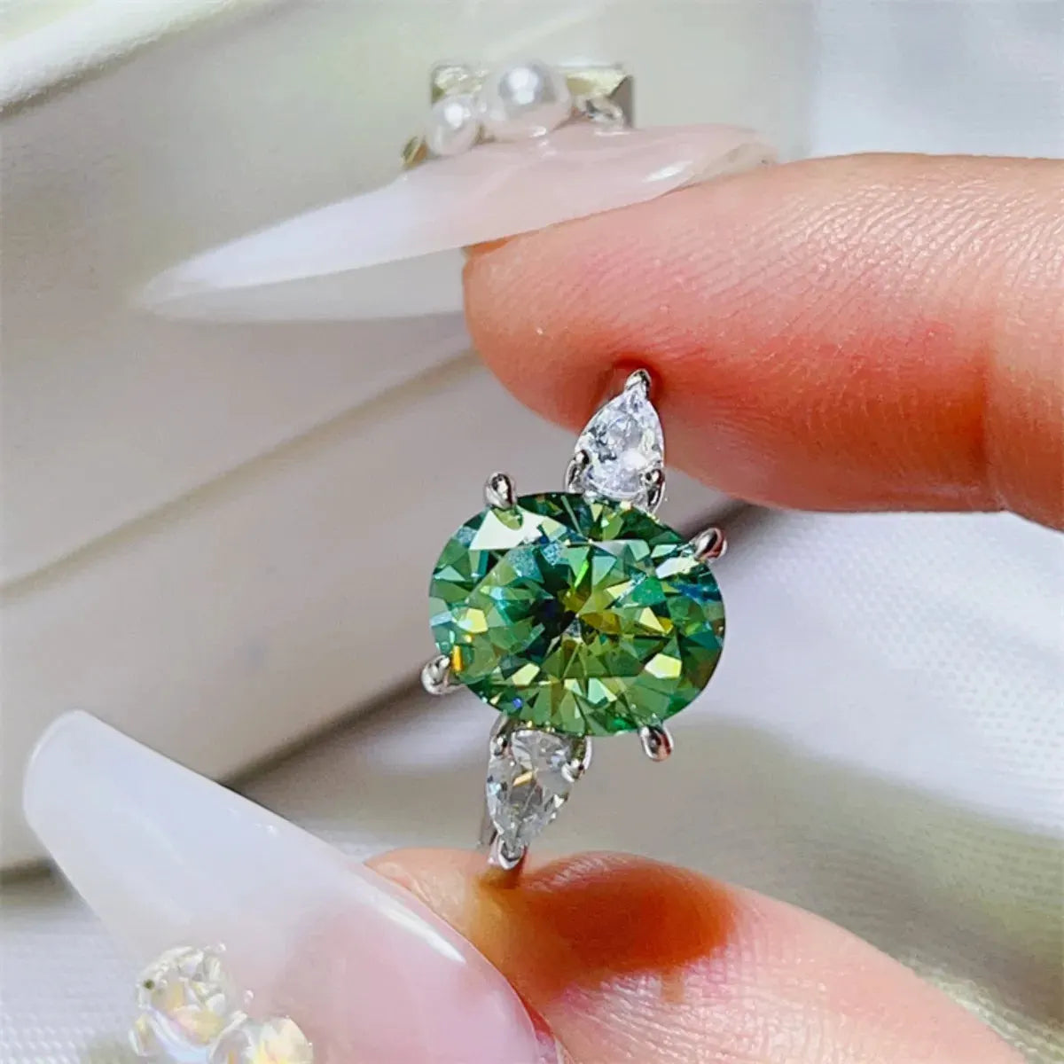 3 Carat Moissanite 925 Sterling Silver Ring by Partner Label