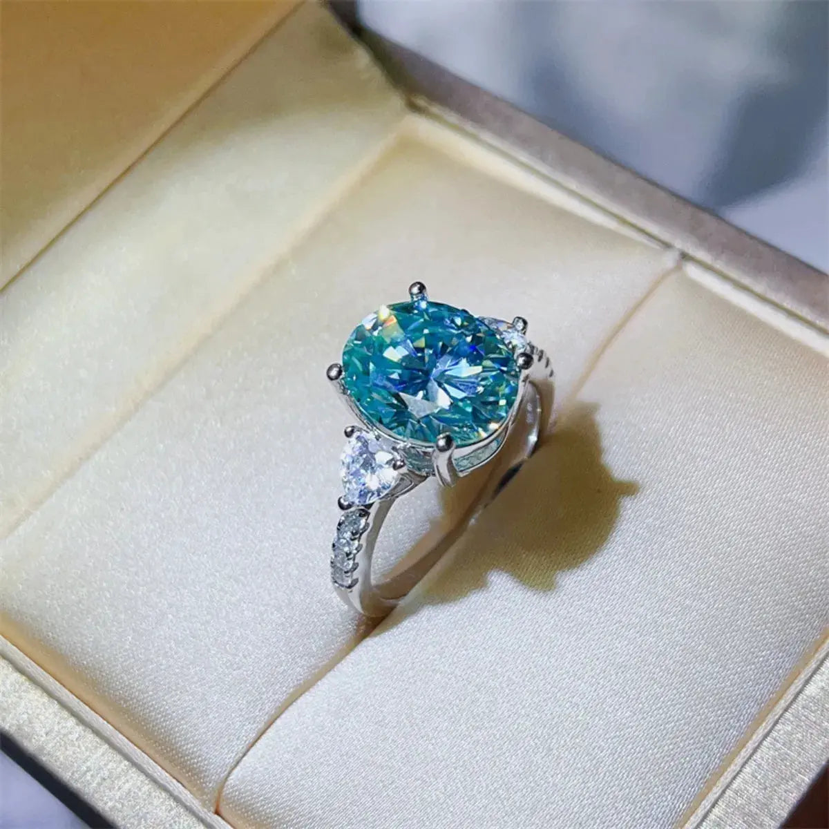 5 Carat Moissanite 925 Sterling Silver Ring by Partner Label