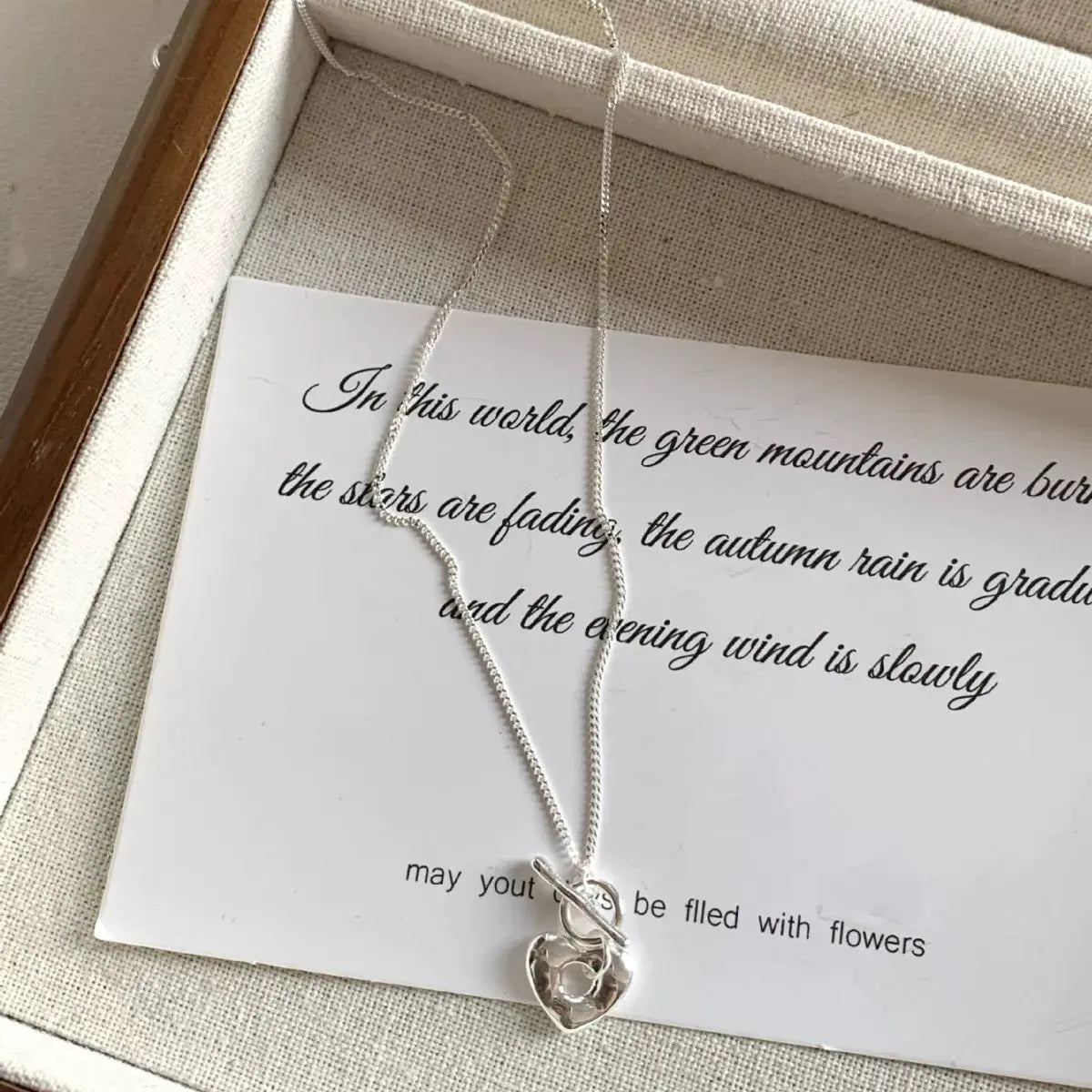 925 Sterling Silver Heart Necklace by Partner Labels
