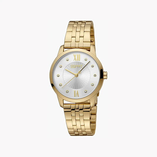Esprit Women's Gold Stainless Steel Watch, Silver Dial | Es1l144m0025 by ESPRIT