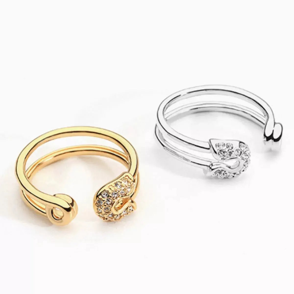 Zircon Double Band Open Ring by Partner Label