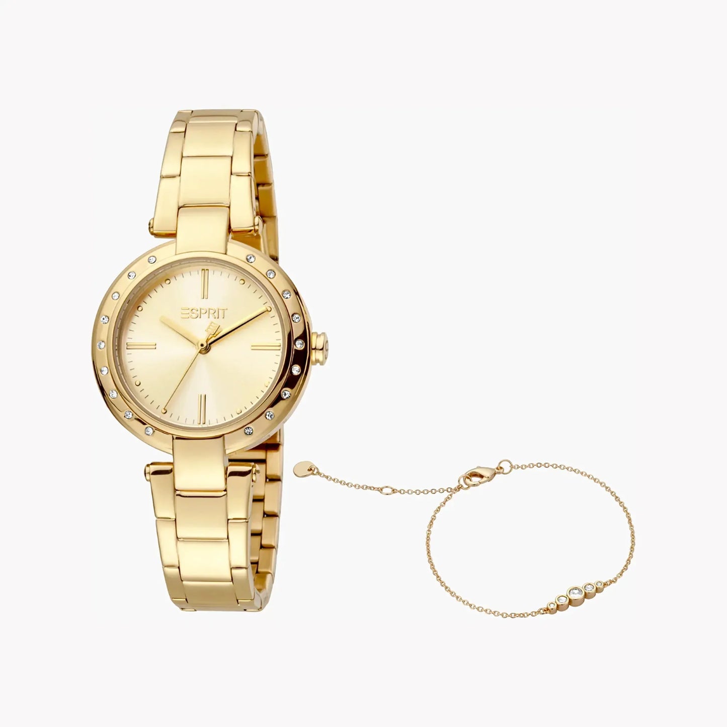 Esprit Women's Gold Stainless Steel Watch, Champagne Dial | Es1l046m0085 by ESPRIT