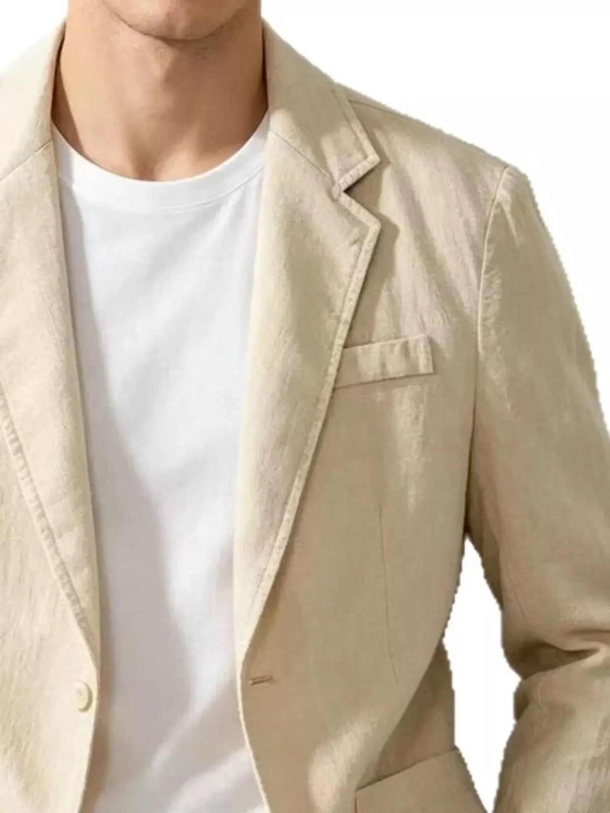 Men's Plus Size Button Up Long Sleeve Blazer by Trendsi