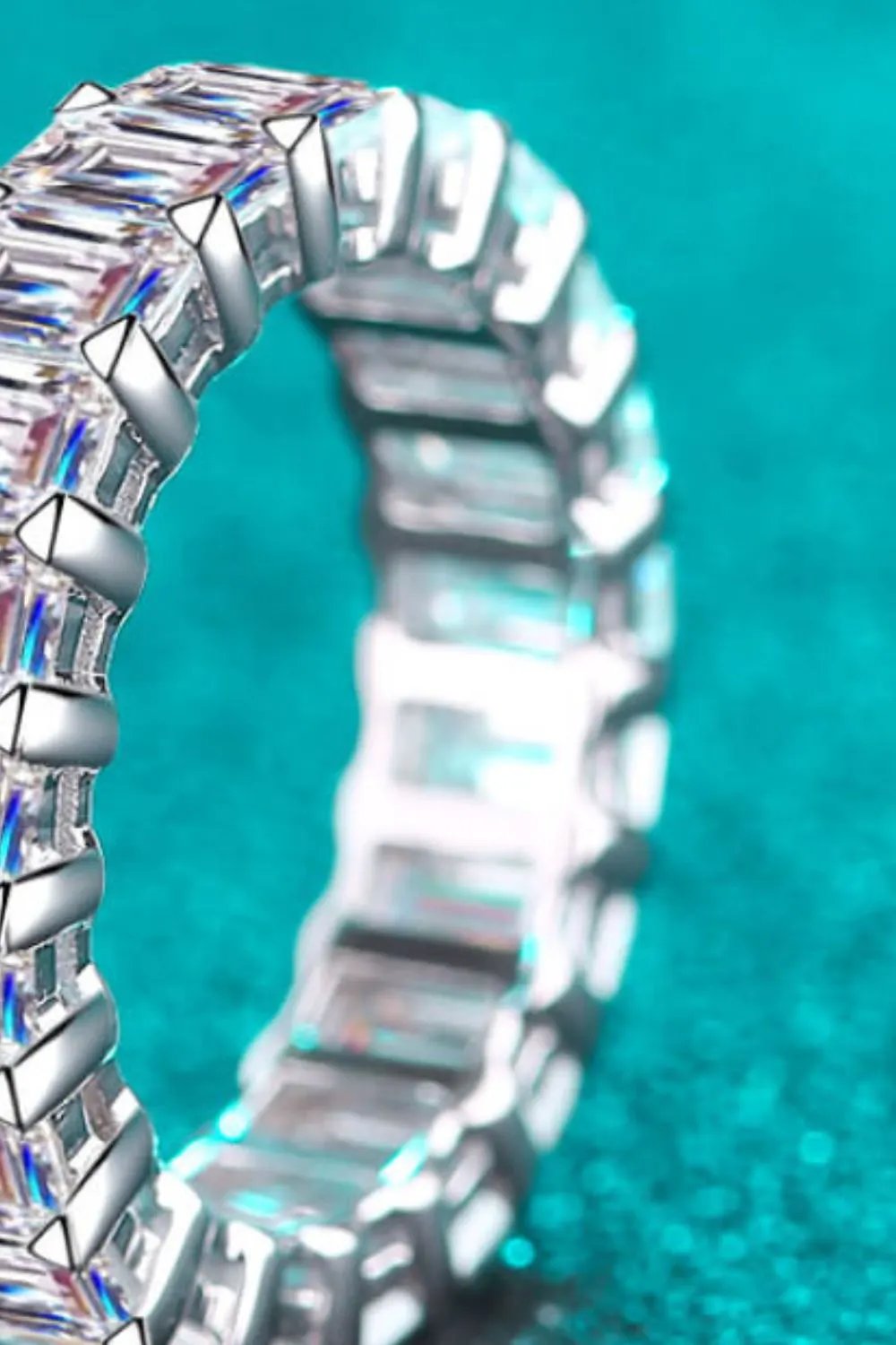 10.5 Carat Moissanite Rhodium Plated Ring by Partner Label