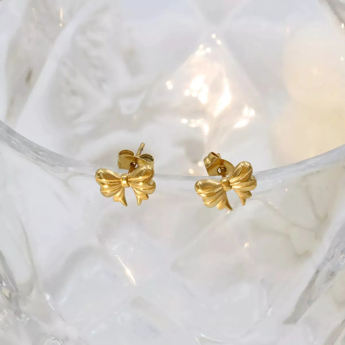 18K Gold-Plated Bow Earrings by Partner Label