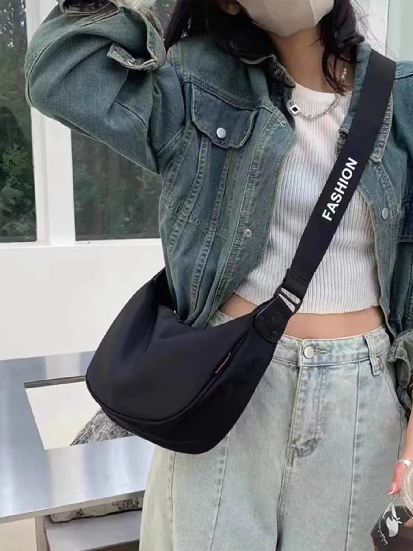 Lightweight Adjustable Strap Crossbody Bag by Partner Label