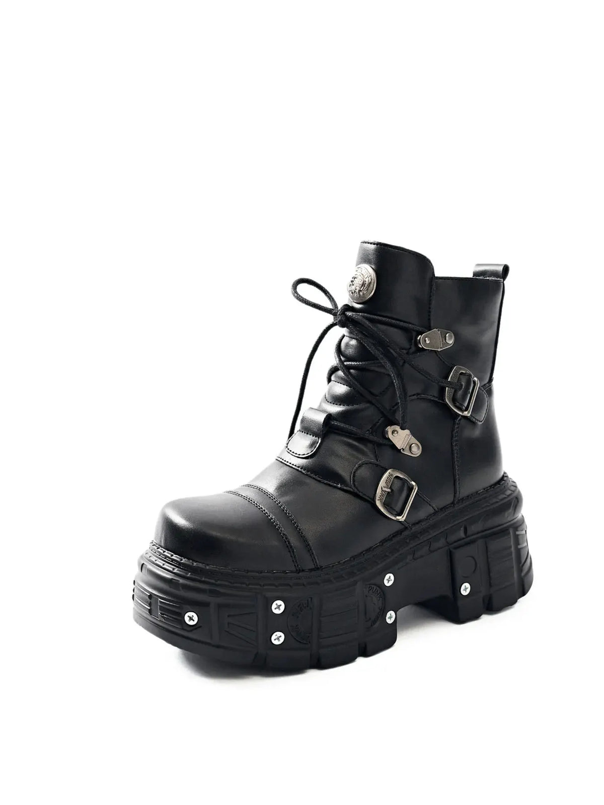 Lace Up Platform Boots by Partner Label