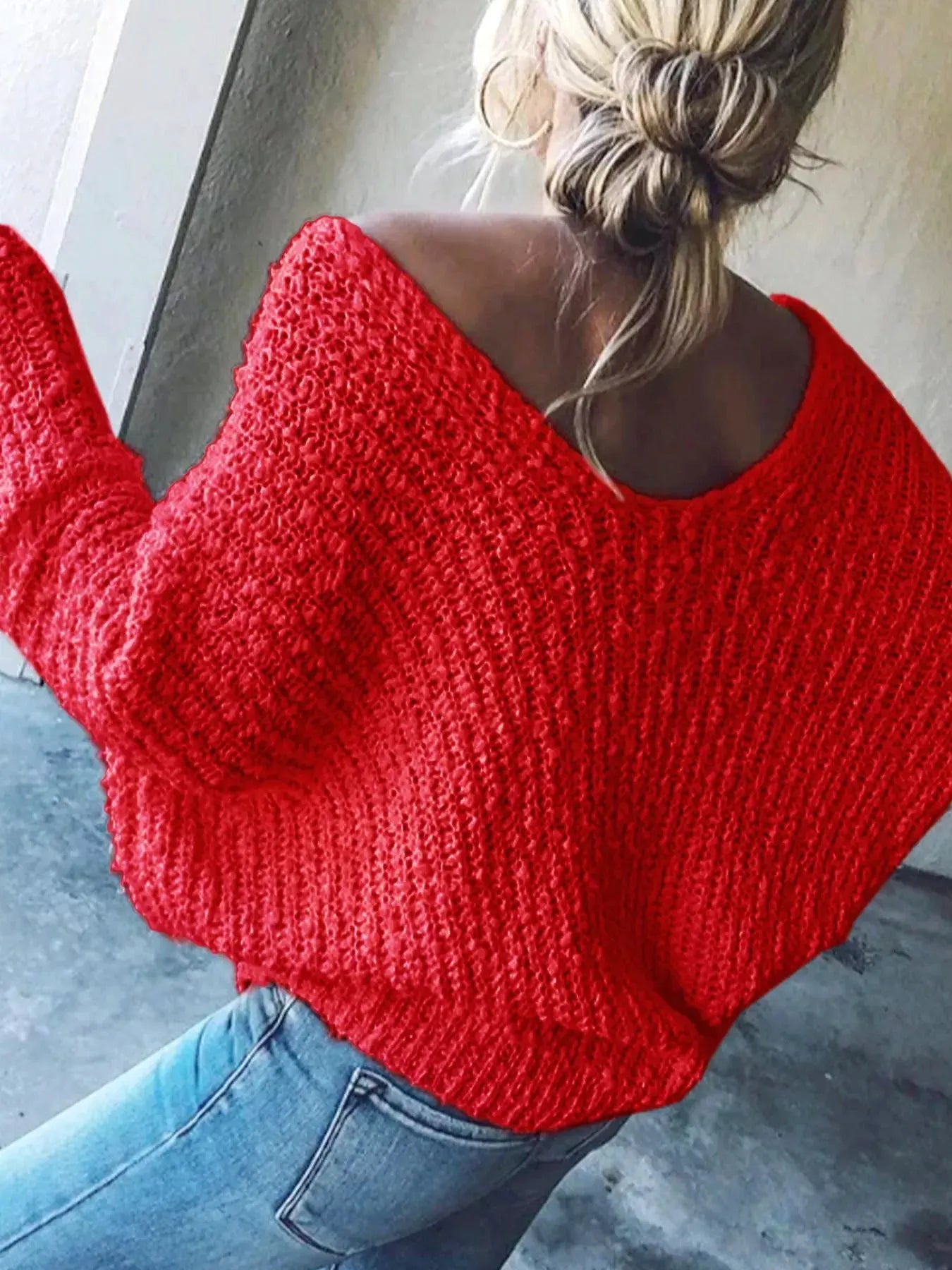 Loose Fit Long Sleeve Sweater by Partner Label