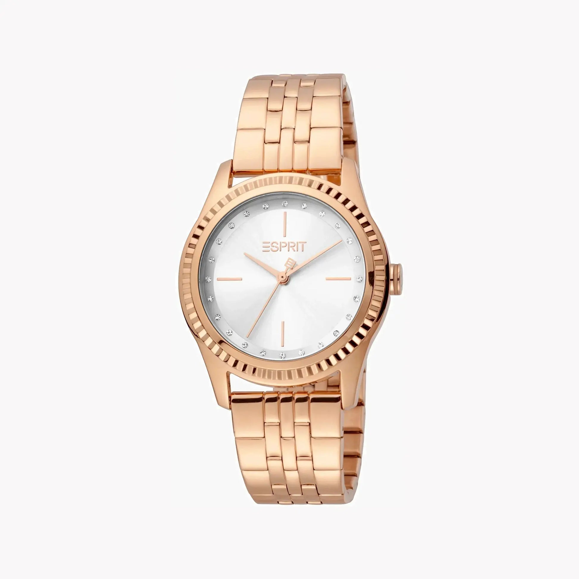 Esprit Women's Rose Gold Stainless Steel Watch, Silver Dial | Es1l199m0015 by ESPRIT