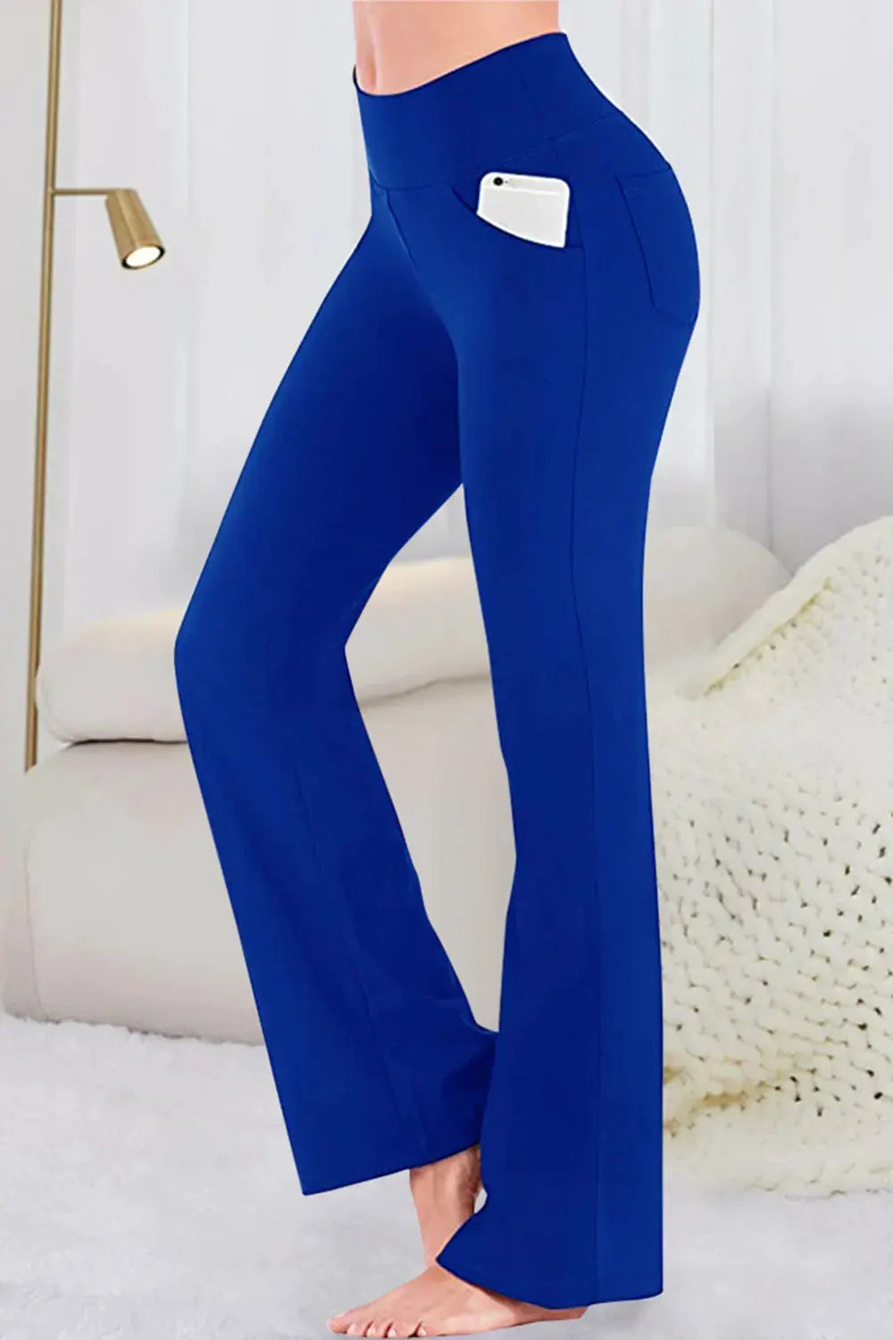 Pocketed High Waist Active Pants by Partner Label