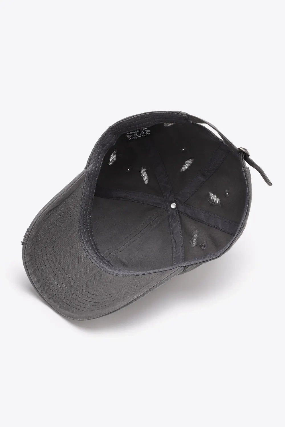 Distressed Adjustable Baseball Cap by Partner Label