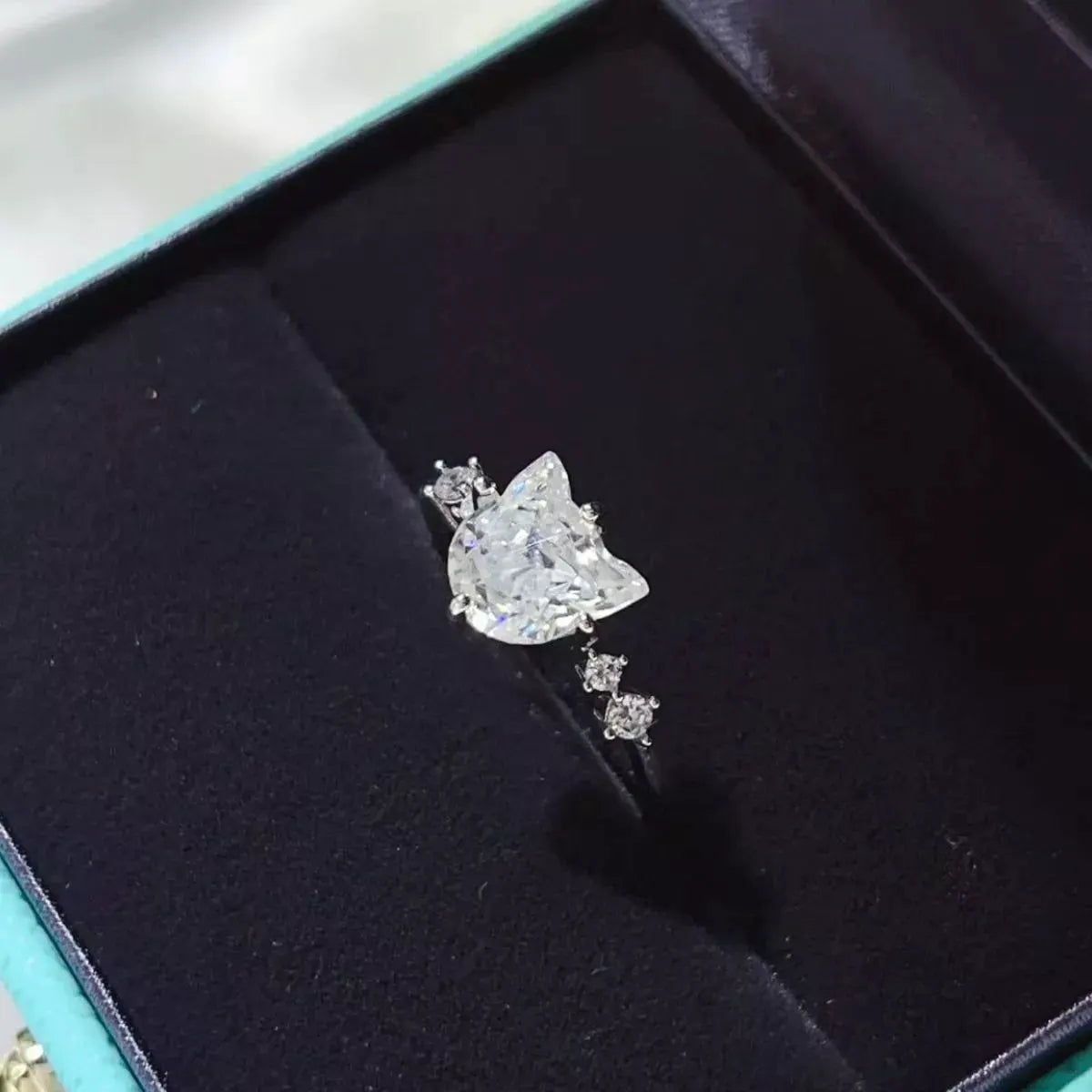 2 Carat Moissanite 925 Sterling Silver Ring by Partner Label