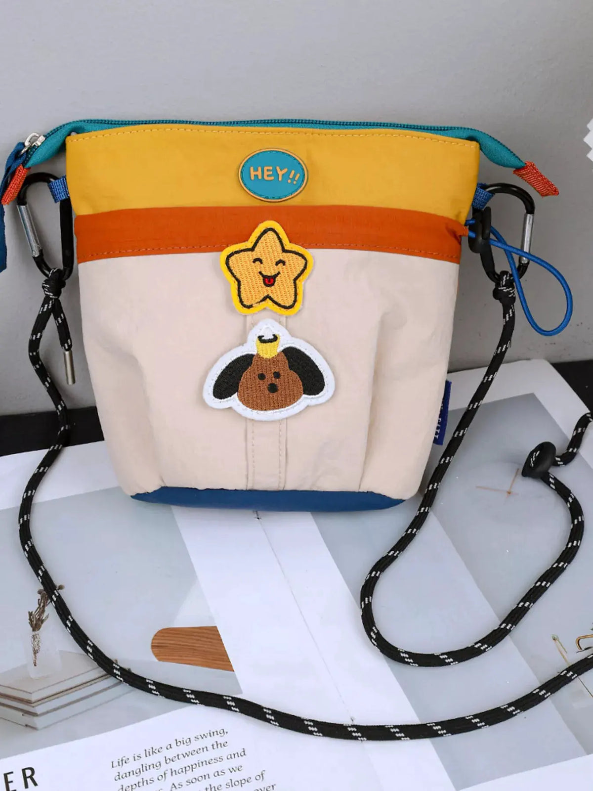 Waterproof Contrast Cartoon Crossbody Bag by Partner Label