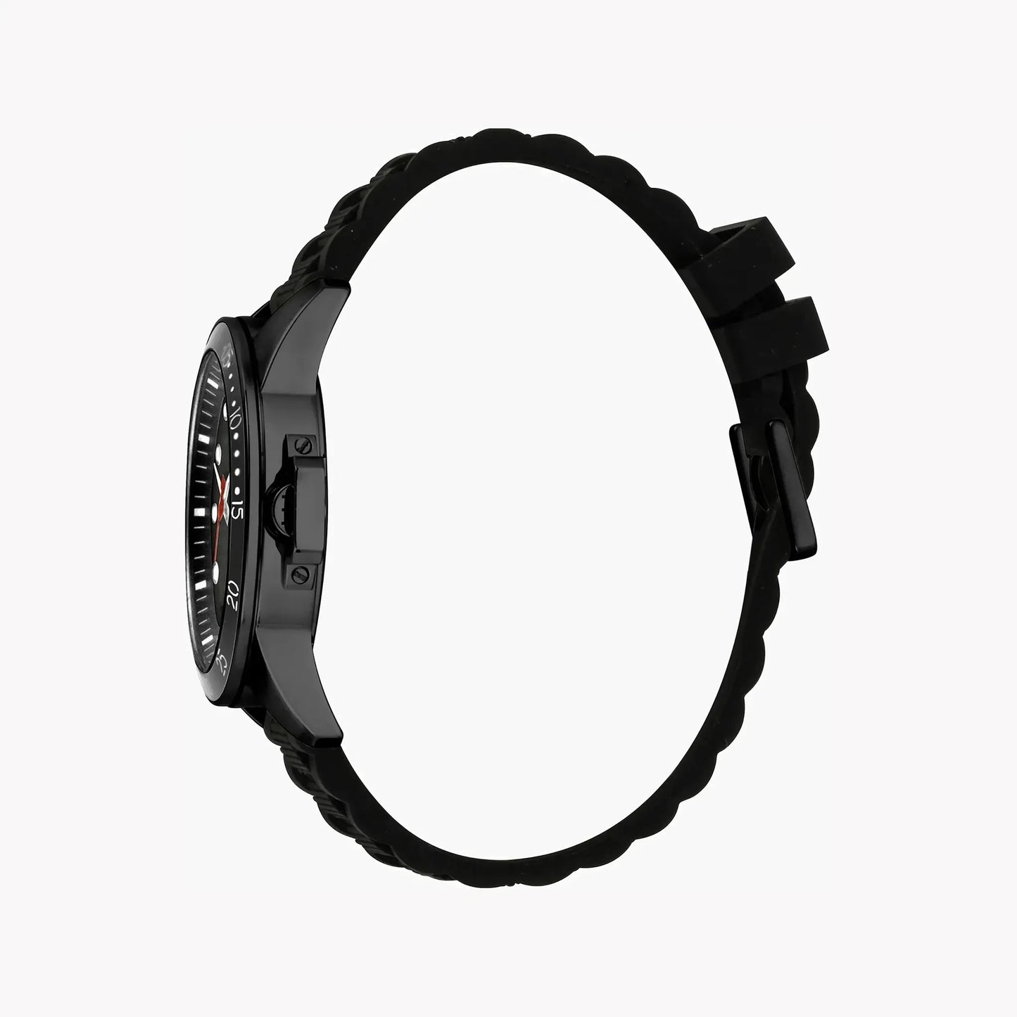 Esprit Men's Black Rubber Watch, Black Dial | Es1g061m0035 by ESPRIT