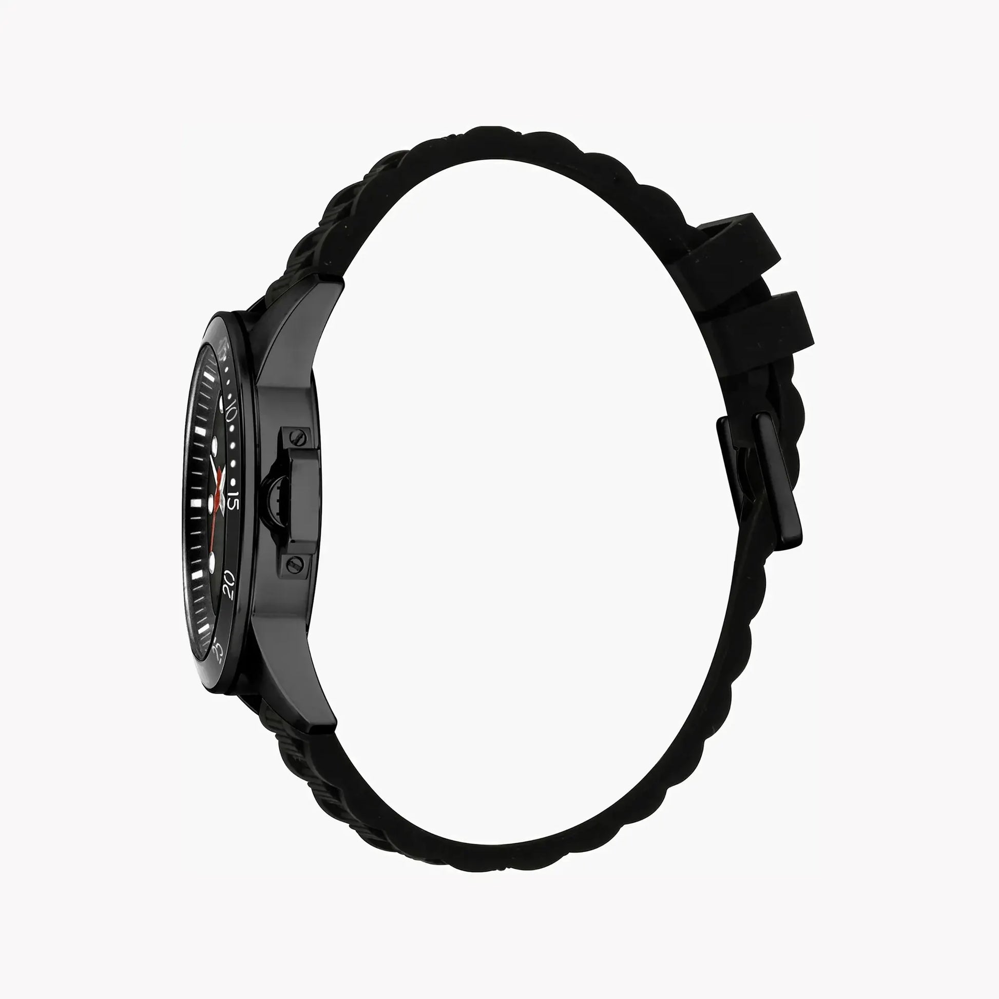 Esprit Men's Black Rubber Watch, Black Dial | Es1g061m0035 by ESPRIT