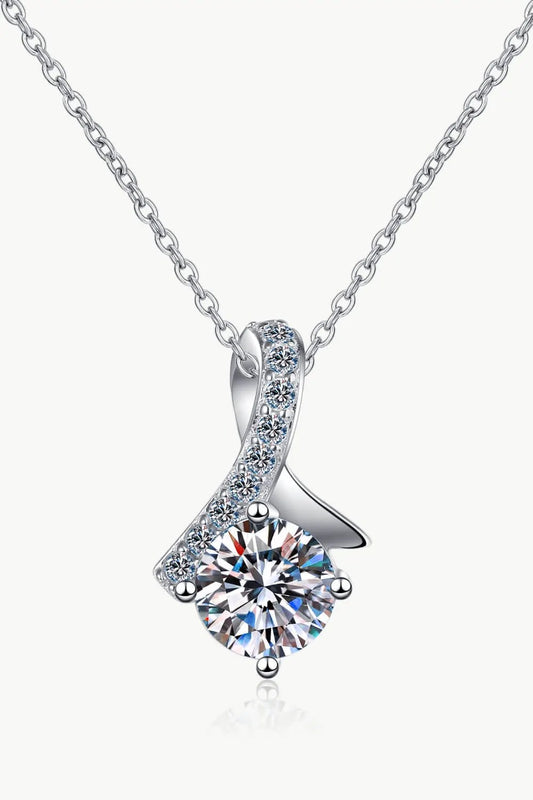 Unique and Chic Moissanite Pendant Necklace by Partner Label