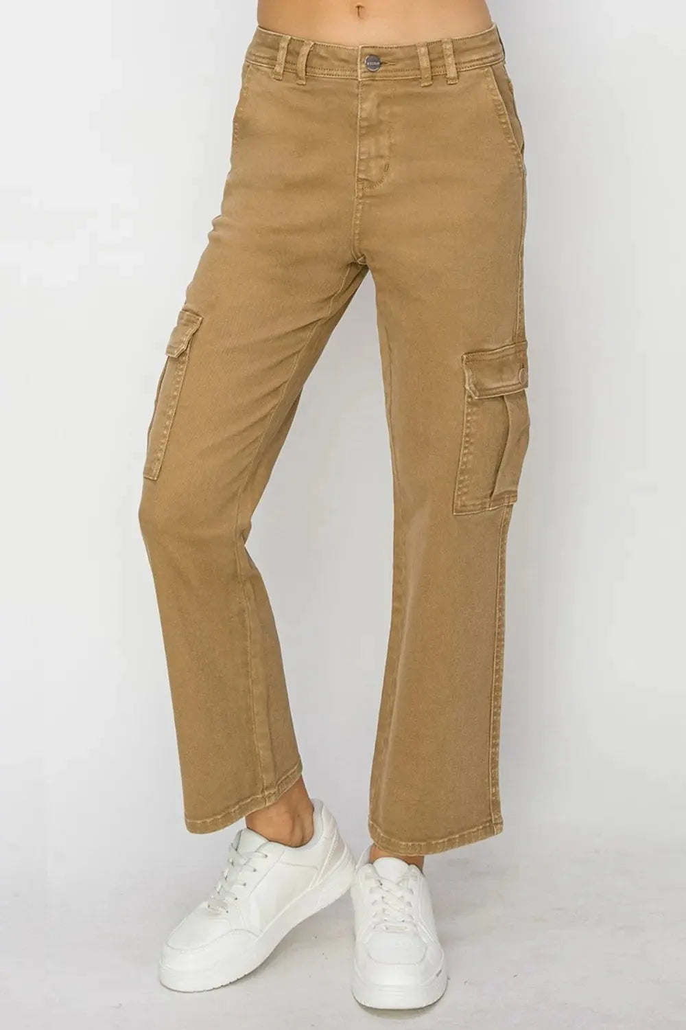 Risen Full Size High Rise Cargo Jeans by RISEN