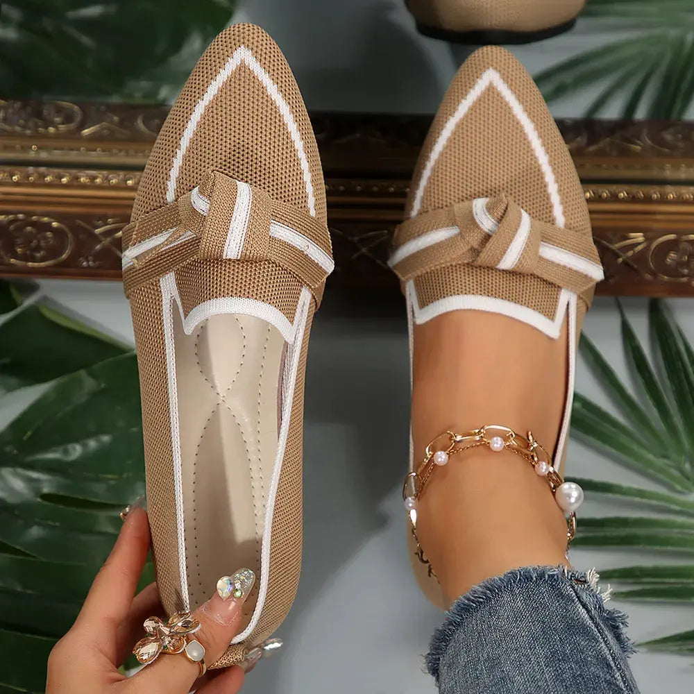 Point Toe Mesh Flat Slip-Ons by Partner Label