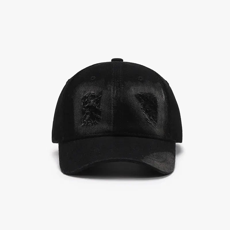 Distressed Cotton Baseball Cap by Partner Label