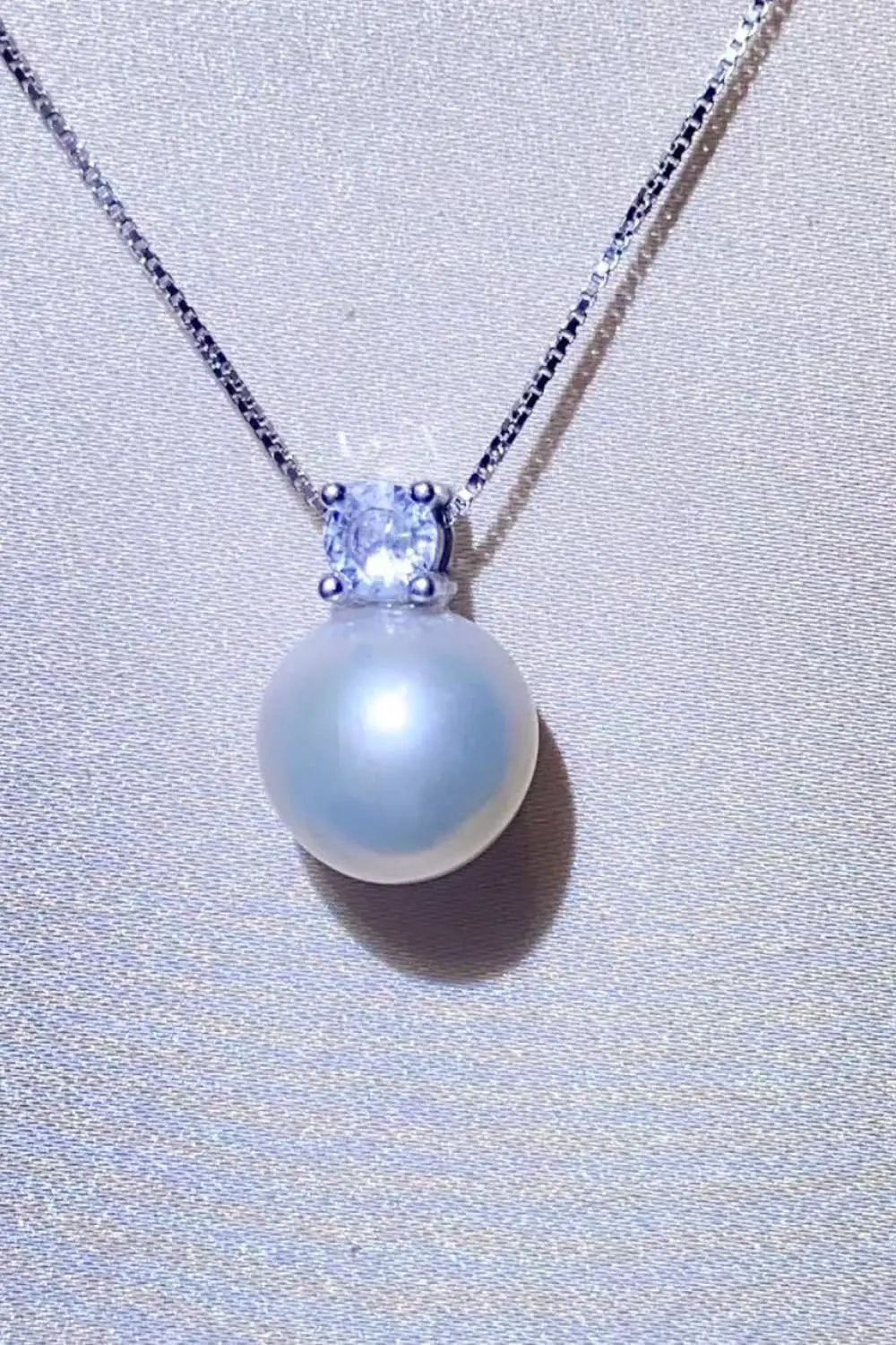 Freshwater Pearl 925 Sterling Silver Necklace by Partner Labels