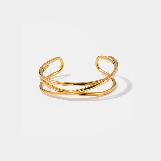 Minimalist Stainless Steel Cuff Bracelet by Partner Label