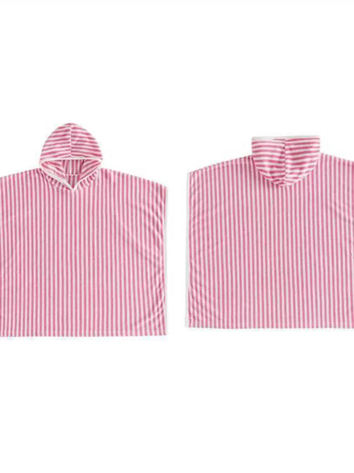 Children's Striped Hooded Poncho by Trendsi