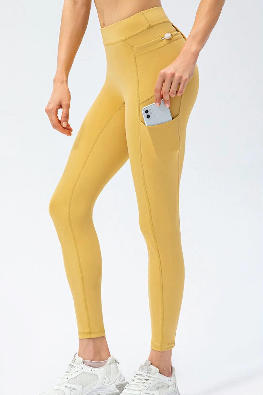 Full Size Slim Fit High Waist Long Sports Pants with Pockets by Partner Label