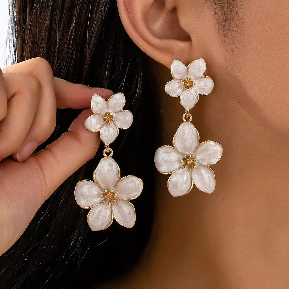 Flower Dangle Earrings by Partner Label