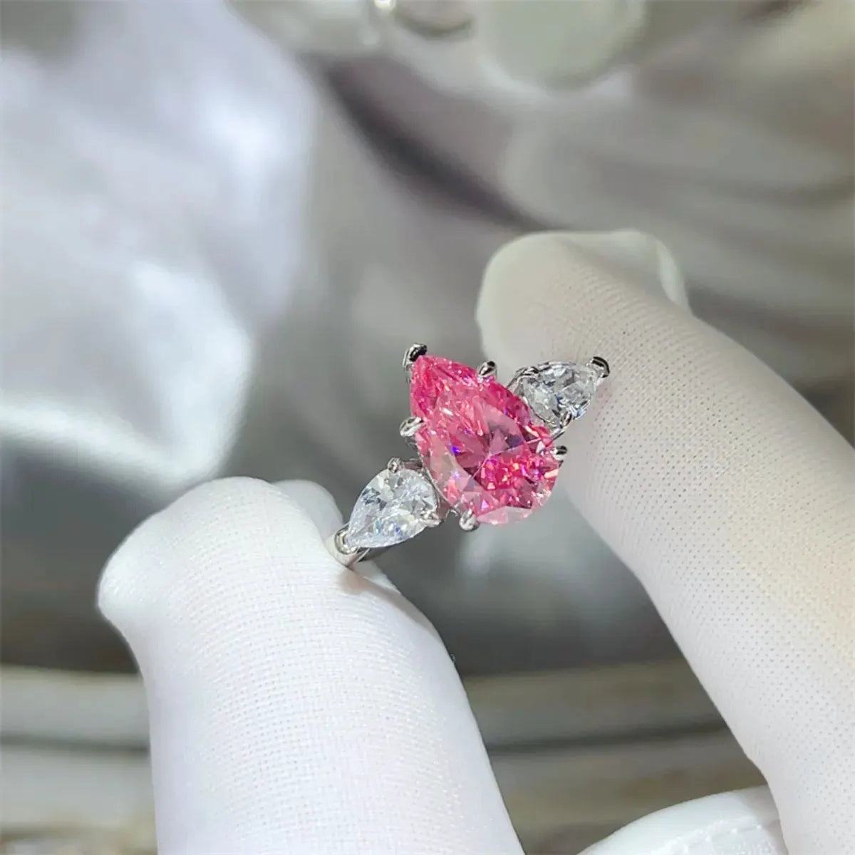 2 Carat 925 Sterling Silver Moissanite Ring by Partner Label