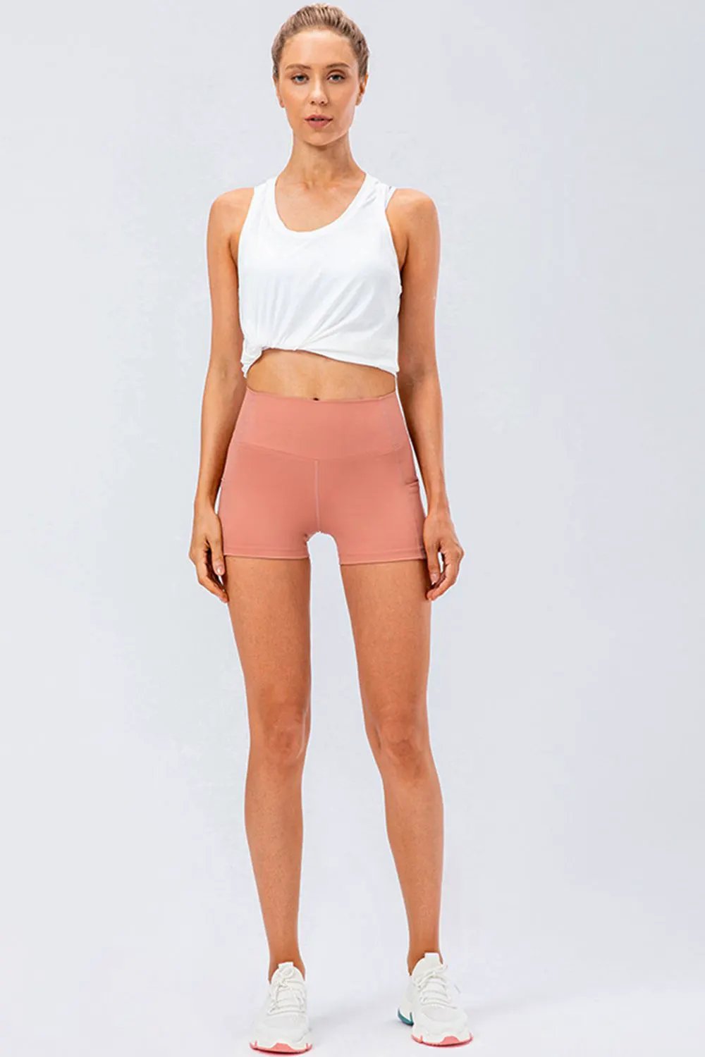 Slim Fit Wide Waistband Sports Shorts by Partner Label