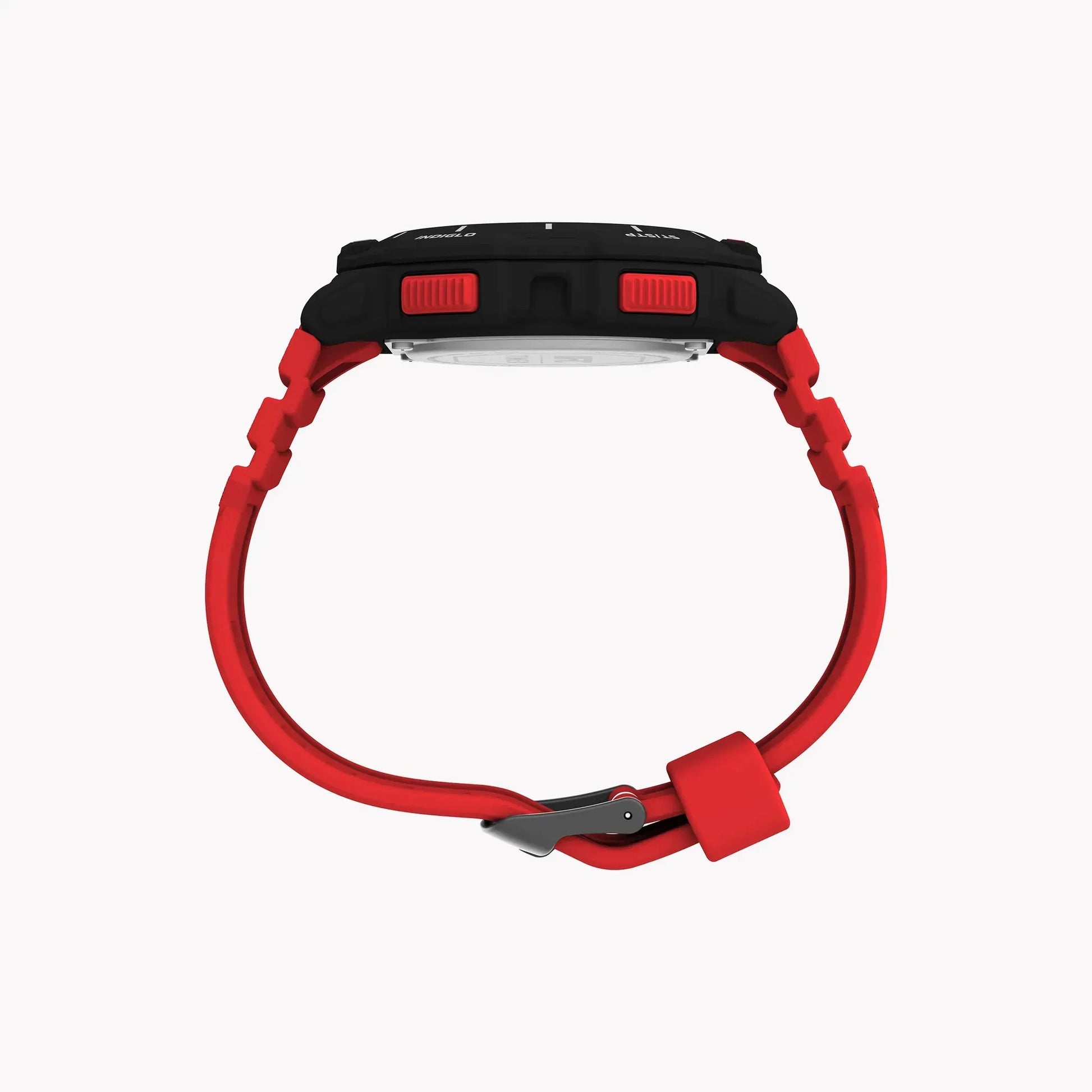 Timex Men's Red Digital Watch, Black Resin Case | T5k892 by TIMEX