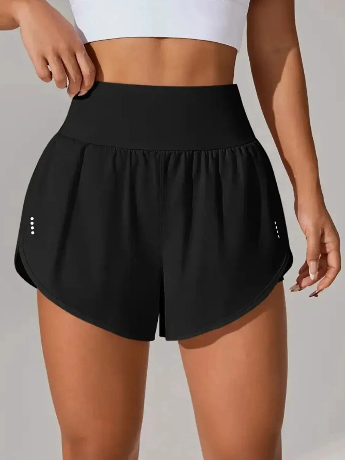 Pocketed High Waist Active Shorts by Partner Label