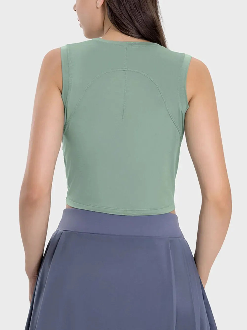 Millennia Drawstring Ruched Wide Strap Active Tank by Millennia